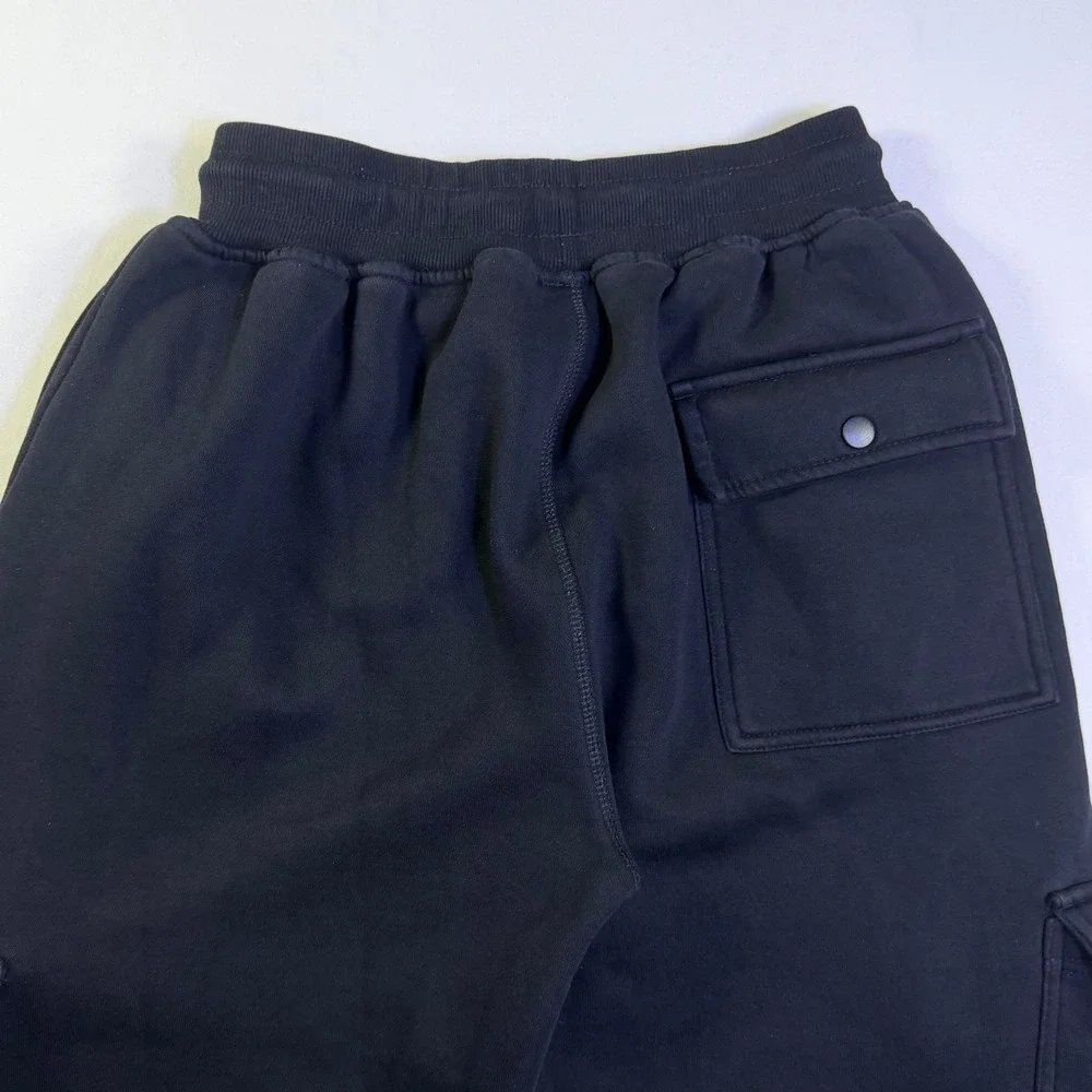 Jordan Flight Fleece Cargo Pants Unisex XL Black Wide Leg Cropped FB7012-010